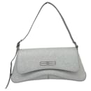 NEW BALENCIAGA XX SMALL 695645 SILVER LEATHER HAND BAG PURSE - Balenciaga