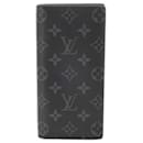 Louis Vuitton Monogram Eclipse Portefeuille Brazza Long Wallet