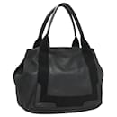 BALENCIAGA Navy Cabas S Hand Bag Leather Black Silver 339933 Auth 119625 - Balenciaga