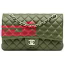 Chanel Red Medium Classic Lambskin Double Flap