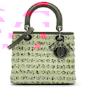 Dior Brown Medium Woven Raffia Lady Dior