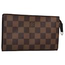LOUIS VUITTON Damier Ebene Marais Pouch LV Auth hk2541 - Louis Vuitton