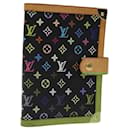 LOUIS VUITTON Multicolor Agenda PM Day Planner Cover Black R20895 Auth yk18051 - Louis Vuitton
