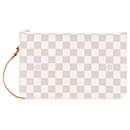 Pochete Louis Vuitton Damier Azur Neverfull MM branca