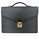 Louis Vuitton Porte Document Black Handbag
