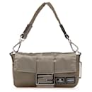 Fendi Brown Porter Yoshida Nylon Baguette Satchel