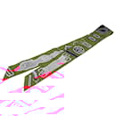 Hermès Red Harnais Des Presidents Twilly Silk Scarf