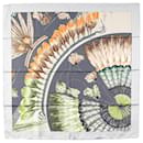 Hermès Gray Brazil Detail Silk Scarf