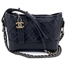 Black Quilted Leather Gabrielle Mini Shoulder Bag - Chanel