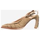 Taupe suede square-toe mules - size EU 38 - Autre Marque