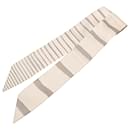 Hermès Gray Mediterranee Silk Twilly Scarf