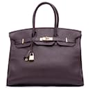 Hermès Purple Togo Birkin Retourne 35