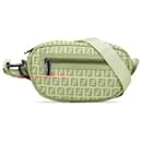 Sac à bandoulière en toile Zucchino marron Fendi
