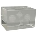 LOUIS VUITTON Paper Weight Glass Clear LV Auth 121487 - Louis Vuitton