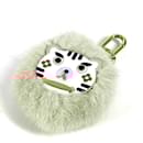 Louis Vuitton Pink Fur Bag Charm Keychain