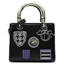 Dior Black Medium Calfskin Patch Embellished Lady Dior