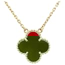 Collier Pendentif en Cornaline 18K Alhambra de Van Cleef & Arpels