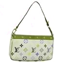 LOUIS VUITTON Multicolor Pochette Accessoires Pouch White M92649 Auth 121405 - Louis Vuitton