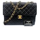 Chanel Timeless Jumbo Shoulder Bag in black quilted leather
