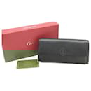 Cartier Leather Cabochon Wallet Black
