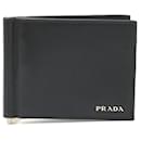 Prada Saffiano Leather Money Clip Wallet