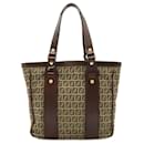 Fendi Canvas Leather Zucchino 2way Tote Bag 8BH161