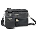 Prada Re-Nylon Saffiano Leather Crossbody Bag