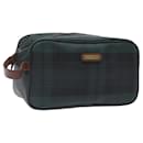 Poro Ralph Lauren Tartan Check Clutch Bag PVC Green Auth BA1567 - Autre Marque