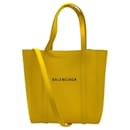 Balenciaga Yellow Grained Leather Tote