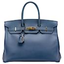 Hermès Blue Togo Birkin Retourne 35