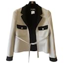 Chanel 14S Runway White & Black Jacket FR 36