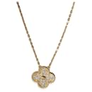 Pendentif Vintage Alhambra en Or Jaune et Diamants de Van Cleef & Arpels