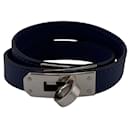 Hermes W Kelly Double Tour Bracelet Ankle Bangle - Hermès