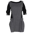 Vanessa Bruno Layered Mini Dress in Grey and Black Wool - Autre Marque