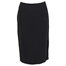 Antonio Berardi Side Zipped Midi Skirt in Black Rayon - Autre Marque