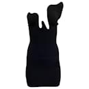 Christopher Esber Salacia Strapless Asymmetric Stretch-Knit Mini Dress in Black Viscose - Autre Marque