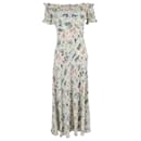  Rixo Printed Off-Shoulder Maxi Dress in Multicolor Viscose - Autre Marque