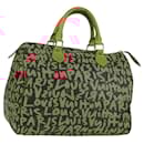 LOUIS VUITTON Monogram Graffiti Speedy 30 Bag Orange M93705 LV Auth 116267AM - Louis Vuitton