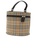 Burberrys Nova Check Vanity Pouch Canvas Beige Gold Auth 119070 - Autre Marque