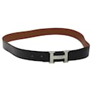 HERMES Constance Belt Leather 42.5"" Black Auth am8220 - Hermès
