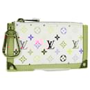 LOUIS VUITTON Monogram Multicolor Pochette Cles Purse White M92655 Auth MX081SM - Louis Vuitton