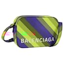 BALENCIAGA Camera bag XS Shoulder Bag Leather Rainbow 558171 Auth 120939M - Balenciaga