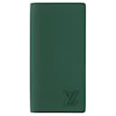 Louis Vuitton Green Leather Long Wallet