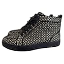 Christian Louboutin Sneakers Rantus Orlato Glitter Black Gold Size 39.5