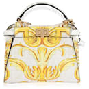 Fendi x Versace Fendace Gold Baroque & White FF Motif Mini Peekaboo