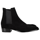 Saint Laurent Wyatt Chelsea Boots in Black Suede