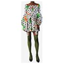 Black & white polka dot fruit mini dress - size XS - Autre Marque