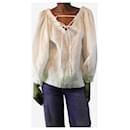 Cream linen flowy top - size UK 6 - Autre Marque