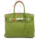Hermès Orange Clemence Birkin Retourne 30