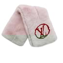 Louis Vuitton Pink Rabbit Fur Shawl